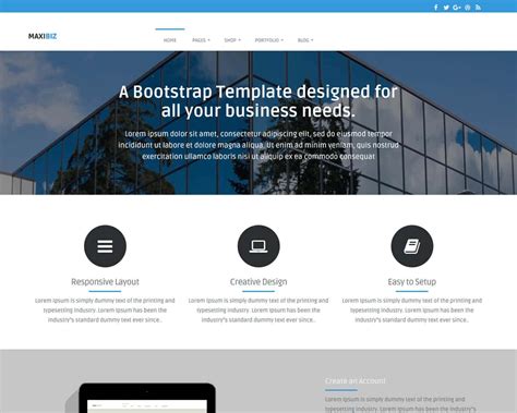 free bootstrap website templates for business